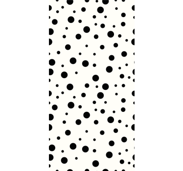 Nowoczesna tapeta do salonu Polka czarno-biały wzór - TenStickers