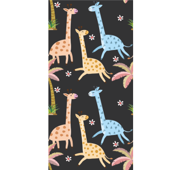 Tapeta zwierzęta scena zwierząt safari - TenStickers