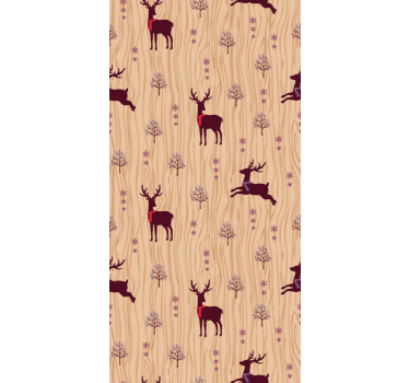 Tapeta zwierzęta rustykalna fauna leśna - TenStickers