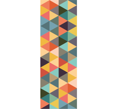 Tapeta do salonu wielokolorowe wzory geometryczne - TenStickers