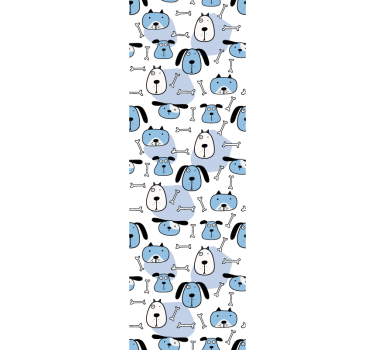 Tapeta pies zabawny psi wzór - TenStickers