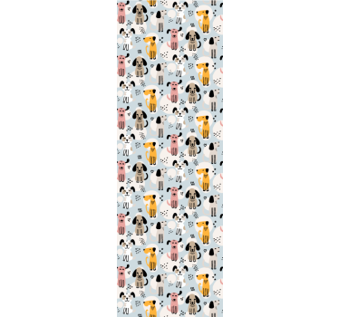 Tapeta pies zabawa wzorami psów - TenStickers