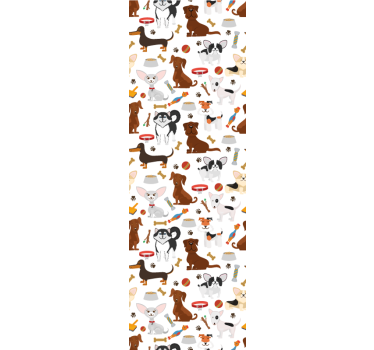 Tapeta pies psie postacie - TenStickers