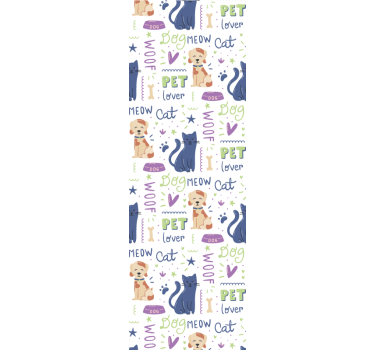 Tapety ze zwierzętami wzór dla miłośnika zwierząt - TenStickers