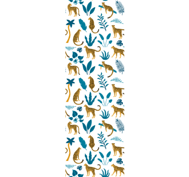 Tapeta zwierzęta flora fauny dżungli - TenStickers