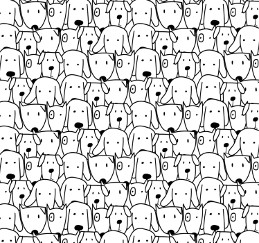 Tapeta pies ilustracja psa - TenStickers