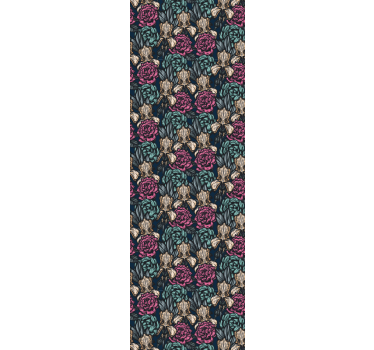 Tapeta kwiaty elegancki gobelin kwiatowy - TenStickers