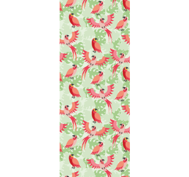 Tapeta ptaki wzór papugi - TenStickers