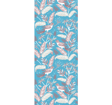 Tapeta ptaki botaniczny motyw ptasi - TenStickers
