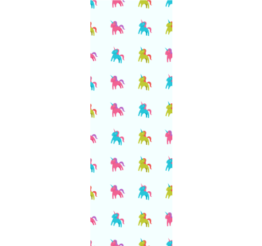 Tapeta zwierzęta kolorowe jednorożce - TenStickers