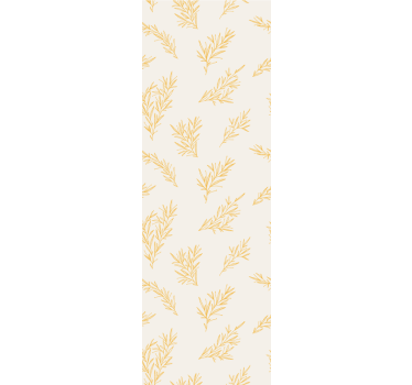 Tapeta kwiaty botaniczny wzór liści - TenStickers