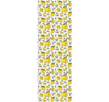 Tapeta natura wzór botaniczny cytryny - TenStickers