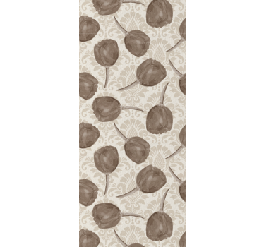 Tapeta kwiaty elegancki szary wzór - TenStickers