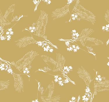 Tapeta ptaki latające ptaki botaniczne - TenStickers