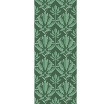 Tapeta do salonu zielony wzór pionowy - TenStickers