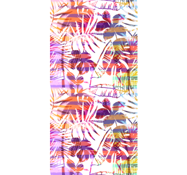 Tapeta kwiaty w intensywne wzory florystyczne - TenStickers