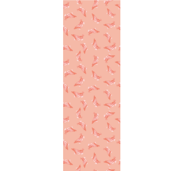 Tapeta ptaki w elegancki różowy wzór - TenStickers