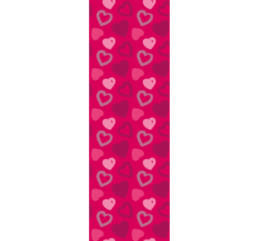 Tapeta do pokoju młodzieżowego różowe serduszka - TenStickers