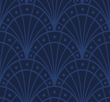 Tapeta do przedpokoju granatowy art déco - TenStickers