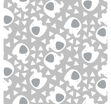 Tapeta dla dzieci słoń z trójkątami - TenStickers