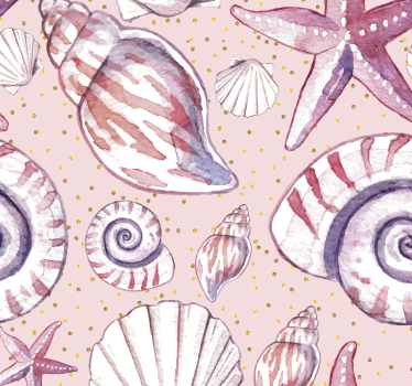 Tapeta ryby motyw muszli motyla - TenStickers