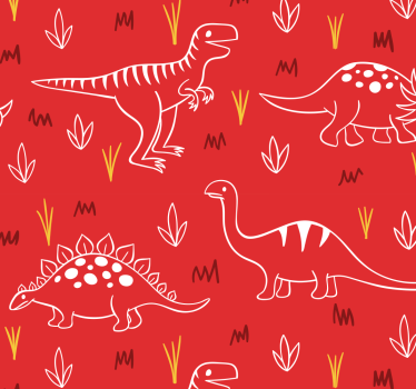 Tapeta dinozaury ilustracja dinozaura - TenStickers