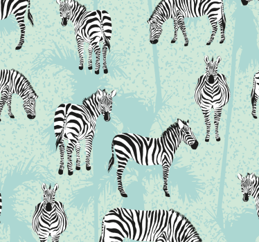 Tapeta zebra we wzór zebry - TenStickers