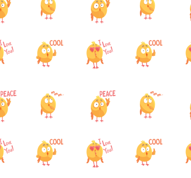 Tapety ze zwierzętami wzór kreskówki laski - TenStickers