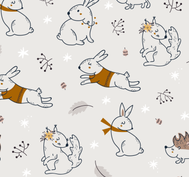 Tapeta zwierzęta zabawny motyw króliczka - TenStickers