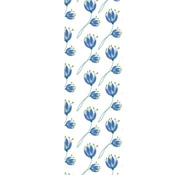 Kwiat tapeta niebieskie tulipany - TenStickers