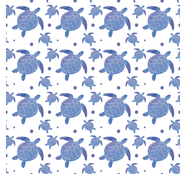 Tapeta do jadalni niebieskie żółwie - TenStickers