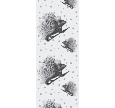 Tapety ze zwierzętami motyw jeża szarego - TenStickers