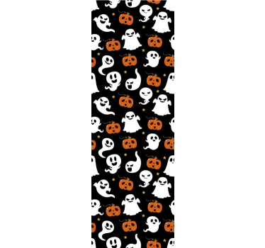 Tapeta w salonie Ozdobne duchy Halloween - TenStickers