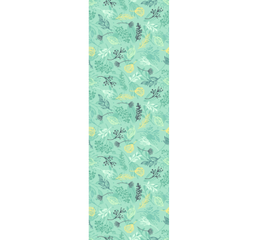 Tapeta vintage Zielone kwiaty - TenStickers