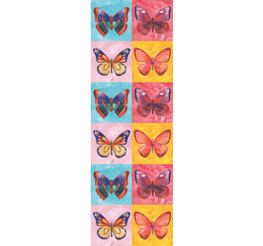 Tapeta w motyle Wielobarwne motyle - TenStickers