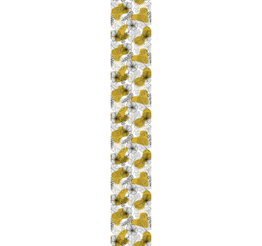 Tapeta do salonu Złote tropikalne liście - TenStickers