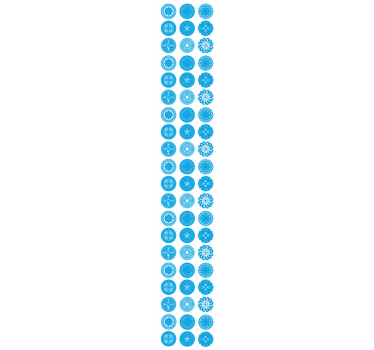 Tapeta do kuchni niebieskie okrągłe wzory - TenStickers