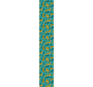 Tapeta leopard wzór turkusowy - TenStickers