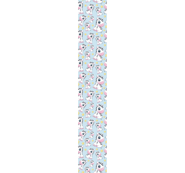 Tapeta ze zwierzętami śliczna zebra i gwiazdy - TenStickers