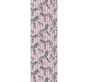 Tapeta zebra różowy motyw zwierzęcy - TenStickers