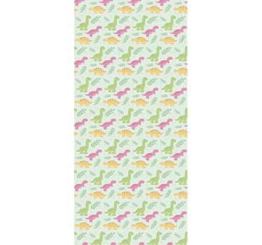 Tapeta dinozaury pastelowy wzór dinozaura - TenStickers