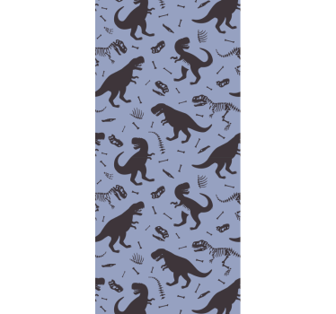 Tapeta dinozaury zabawa wzorami dinozaurów - TenStickers