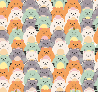 Tapeta koty fantazyjny wzór kota - TenStickers