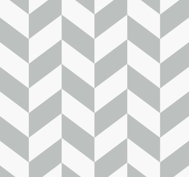 Skandynawska tapeta biało-szary wzór w jodełkę - TenStickers