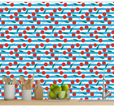 Tapeta do kuchni abstrakcyjny wzór owoców - TenStickers