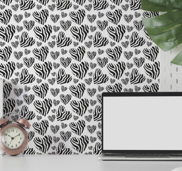 Tapeta do pokoju dziennego zebra Pattern Simplicity - TenStickers