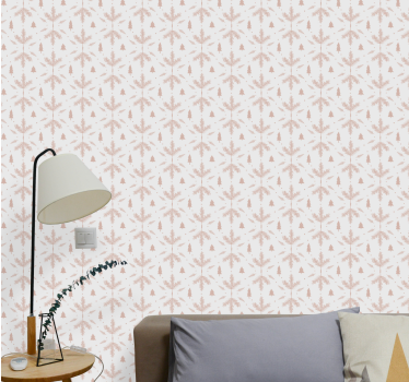Tapeta do sypialni w stylu nordyckim - TenStickers