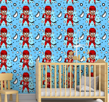 Śmieszne tapety dla dzieci hokej - TenStickers