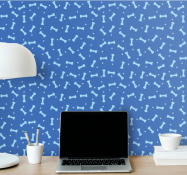 Tapeta psy geometryczny motyw kości - TenStickers