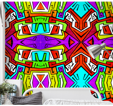 Tapeta dla nastolatka w geometrycznej wibracji - TenStickers